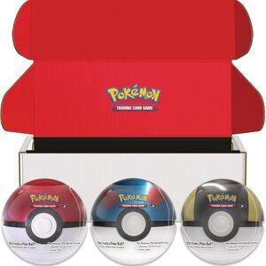 Pokémon TCG: Poké Ball Tin 3-Pack Bundle 2024- Poké Ball, Great Ball, Ultra Ball